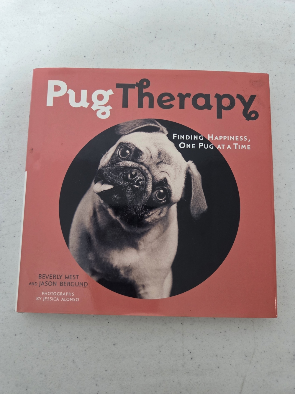 Pug Therapy Book - Coral Hardcover